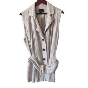 WORTHINGTON Long Vest Belted Sz XL